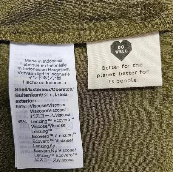 Madewell Shirred Easy Dress in Desert Moss Green - Picture 12 of 13